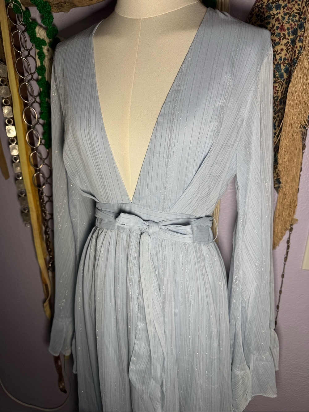 Dangerous woman maxi dress in light blue